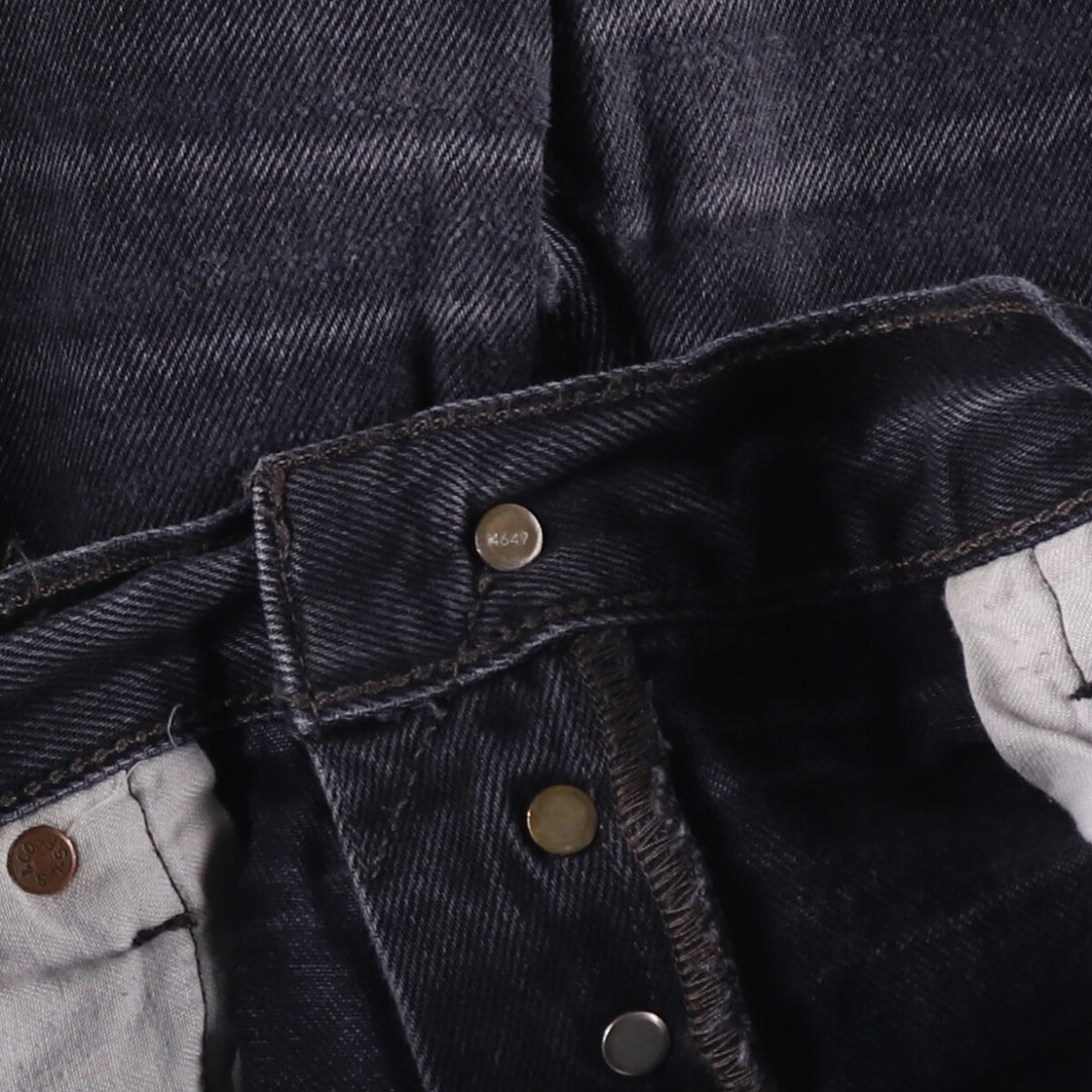 Levi's 501 Black Denim Straight Denim Pants Men's W36 cotton black type Vintage Second Hand
