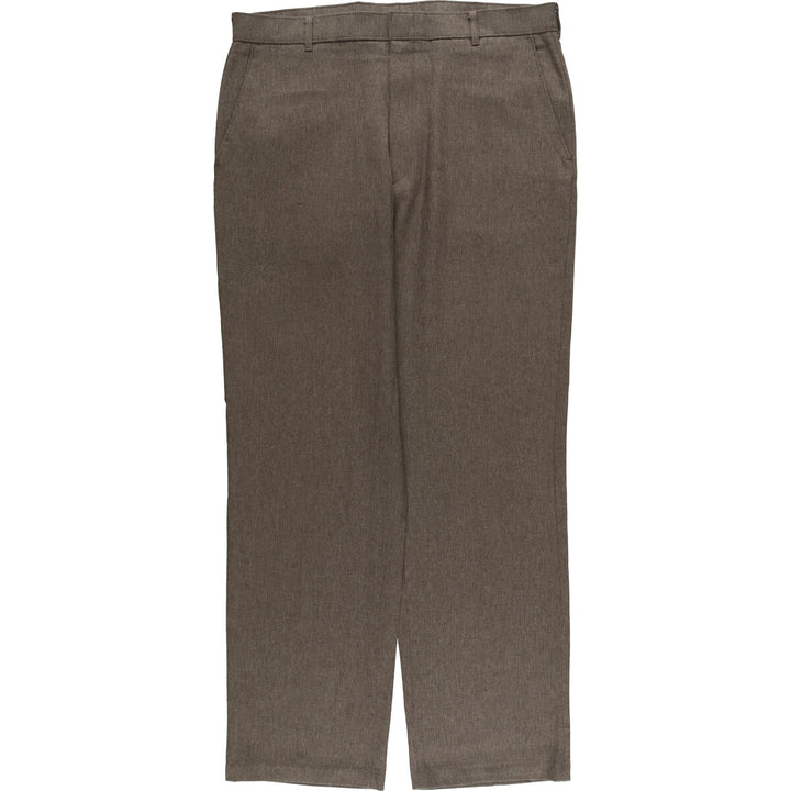 90'S Levi's Action Slacks, Made in USA, Men's, Size 36, Vintage polyester brown type Vintage Second Hand