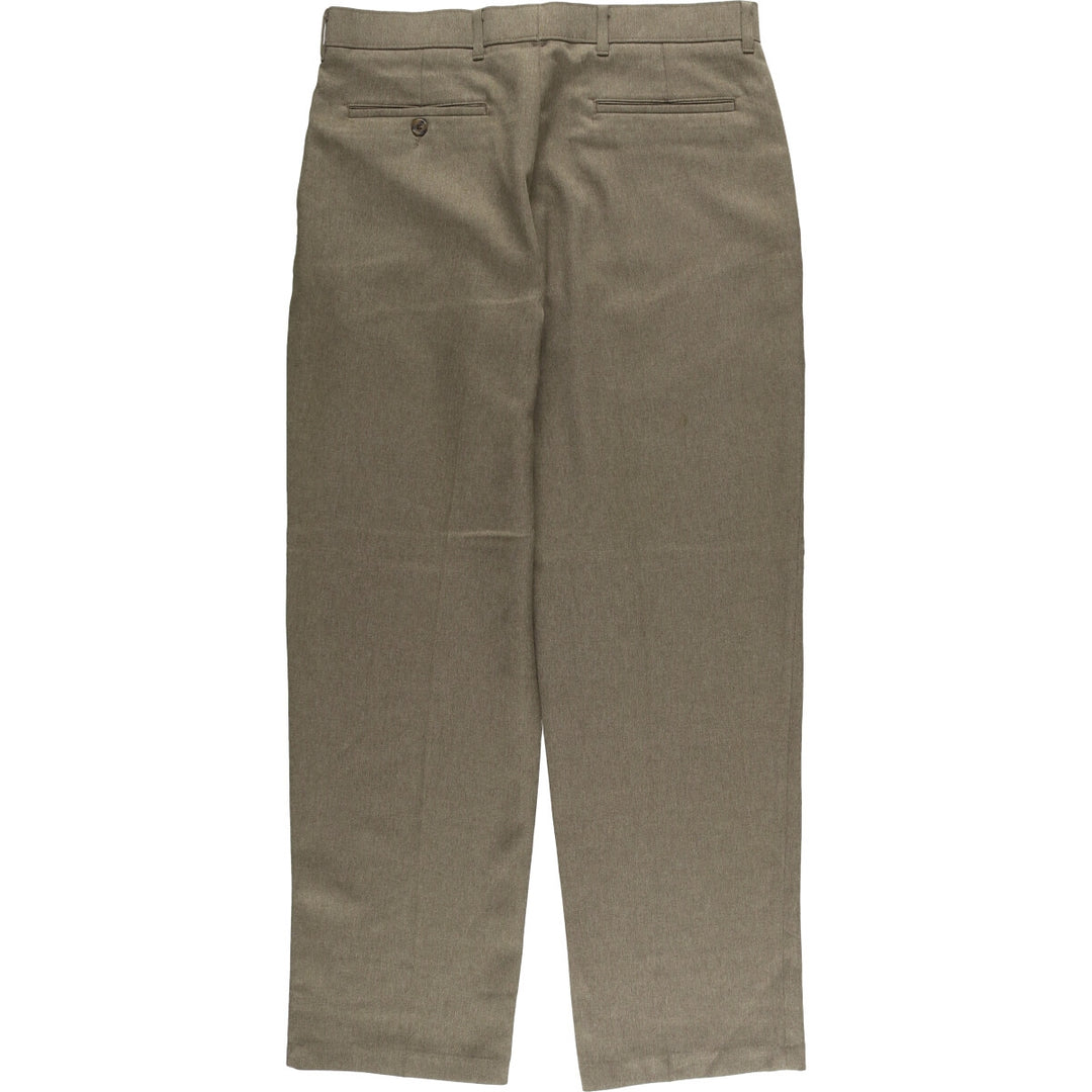 90'S Levi's Action Slacks, Made in USA, Men's, Size 34, Vintage polyester brown type Vintage Second Hand