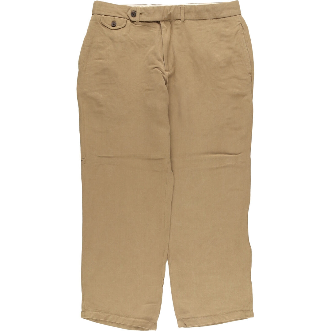 Ralph Lauren POLO by Ralph Lauren Preston Fit Slacks, Men's, Size W35 Viscose ocher yellow type Vintage Second Hand