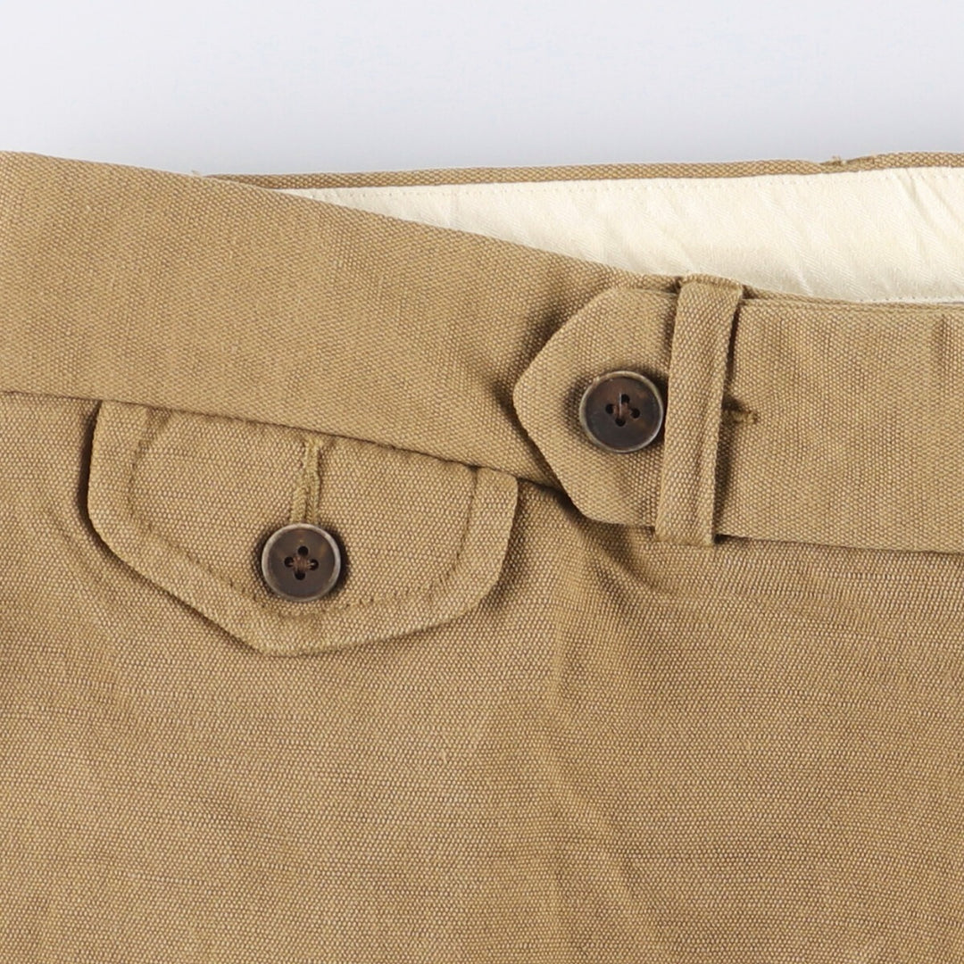 Ralph Lauren POLO by Ralph Lauren Preston Fit Slacks, Men's, Size W35 Viscose ocher yellow type Vintage Second Hand