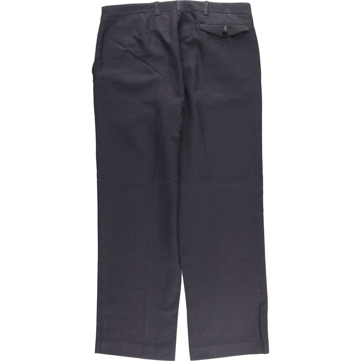 Vintage men's one-tuck slacks, size W35 unclear gray type Vintage Second Hand
