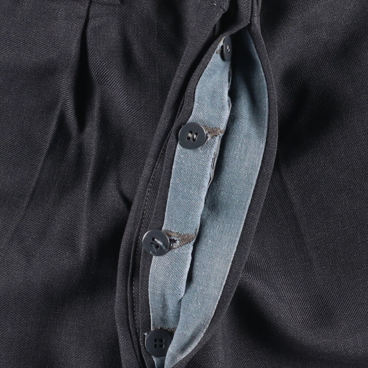 Vintage men's one-tuck slacks, size W35 unclear gray type Vintage Second Hand