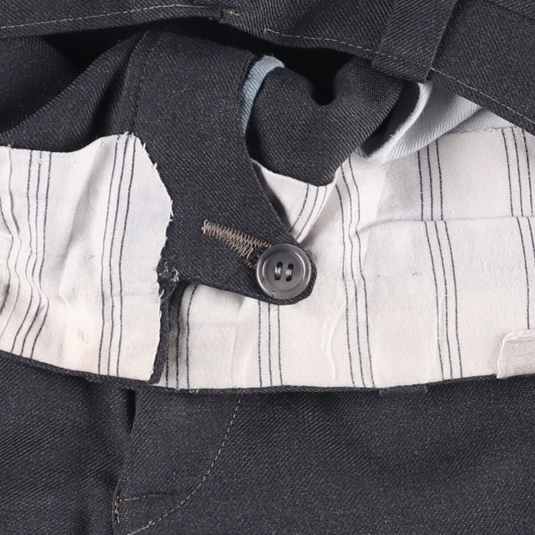 Vintage men's one-tuck slacks, size W35 unclear gray type Vintage Second Hand
