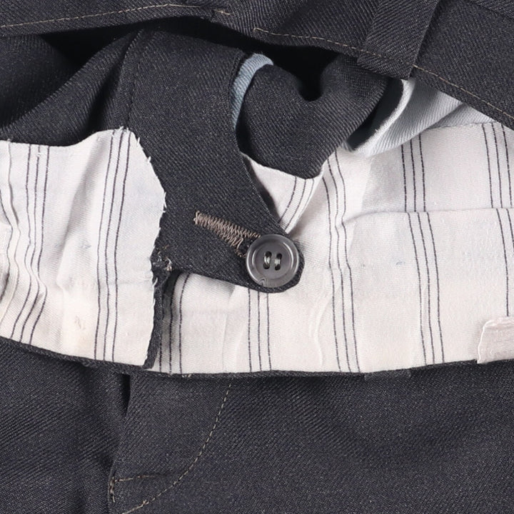 Vintage men's one-tuck slacks, size W35 unclear gray type Vintage Second Hand