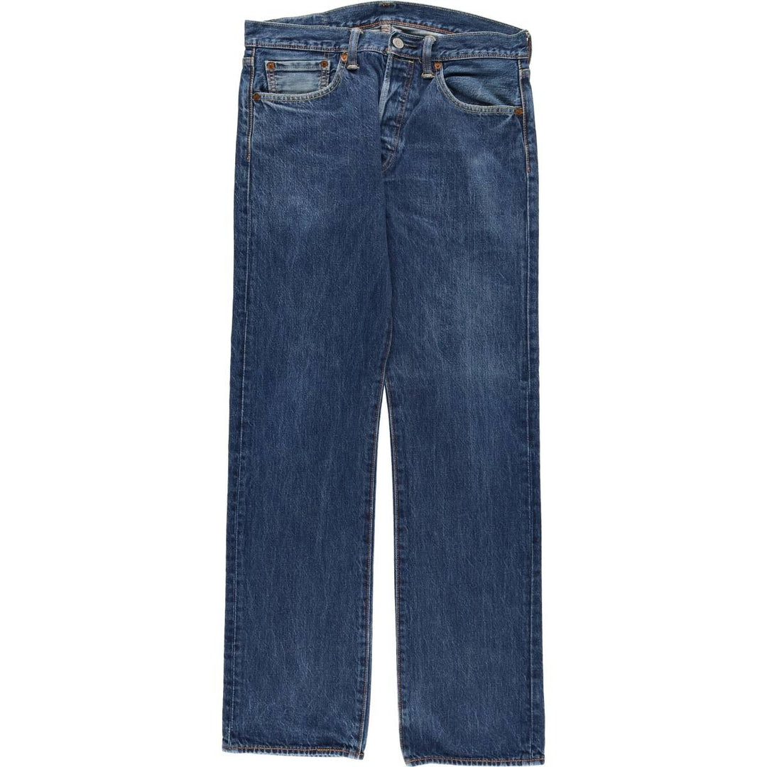 Levi's 501 straight denim pants for men, size W32 cotton blue type Vintage Second Hand