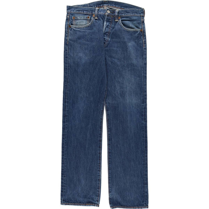 Levi's 501 straight denim pants for men, size W32 cotton blue type Vintage Second Hand