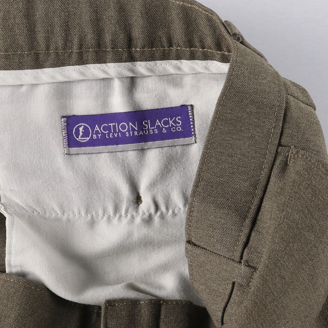 2000'S Levi's Action Slacks, Men's Size W36 polyester brown type Vintage Second Hand