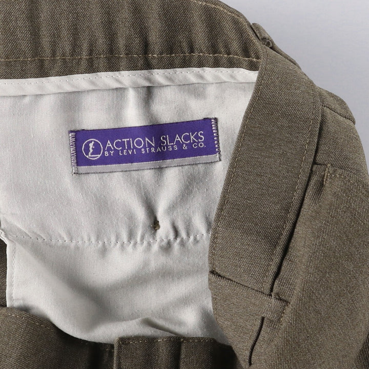 2000'S Levi's Action Slacks, Men's Size W36 polyester brown type Vintage Second Hand