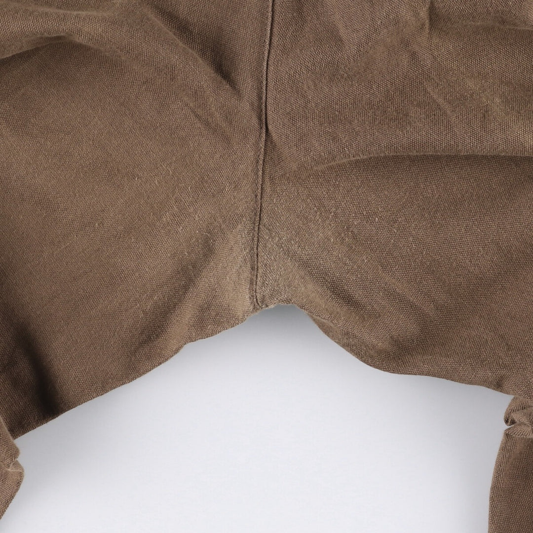 90'S Dockers Khakis Loose Fit Two-Pleated Linen Pants, Made in USA, Vintage, Men's Size 35 linen brown type Vintage Second Hand