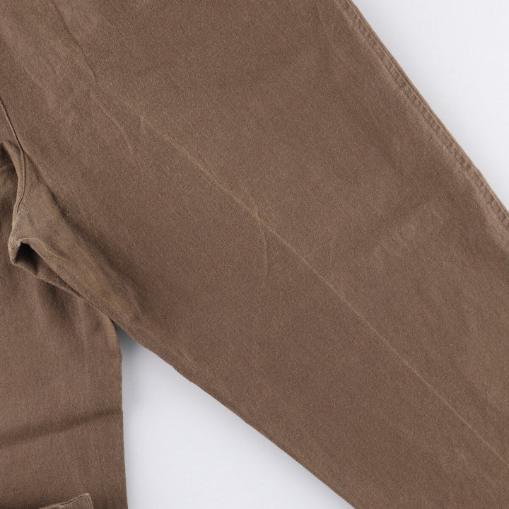 90'S Dockers Khakis Loose Fit Two-Pleated Linen Pants, Made in USA, Vintage, Men's Size 35 linen brown type Vintage Second Hand