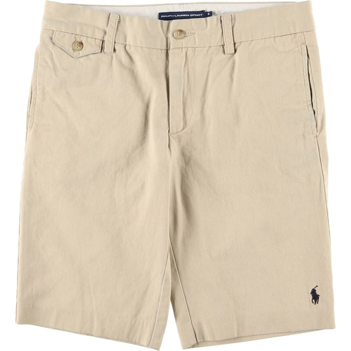 Ralph Lauren RALPH LAUREN SPORT Chino Shorts, Women's XL (W32) cotton Beige type Vintage Second Hand