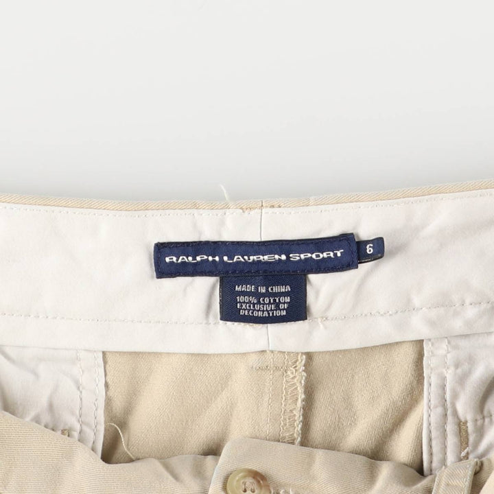 Ralph Lauren RALPH LAUREN SPORT Chino Shorts, Women's XL (W32) cotton Beige type Vintage Second Hand