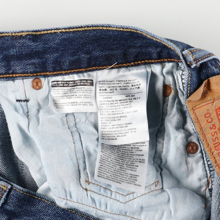 Levi's 501 straight denim pants for men, size W37 cotton blue type Vintage Second Hand