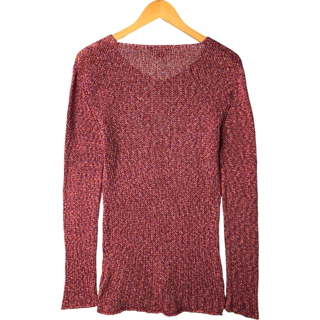 agnes b. HOMME Cotton Knit Sweater, Made in Italy, Men's Size L cotton purple type Vintage Second Hand