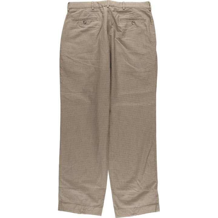 Ralph Lauren POLO by Ralph Lauren all-over print cotton slacks, men's size W34 cotton Beige type Vintage Second Hand
