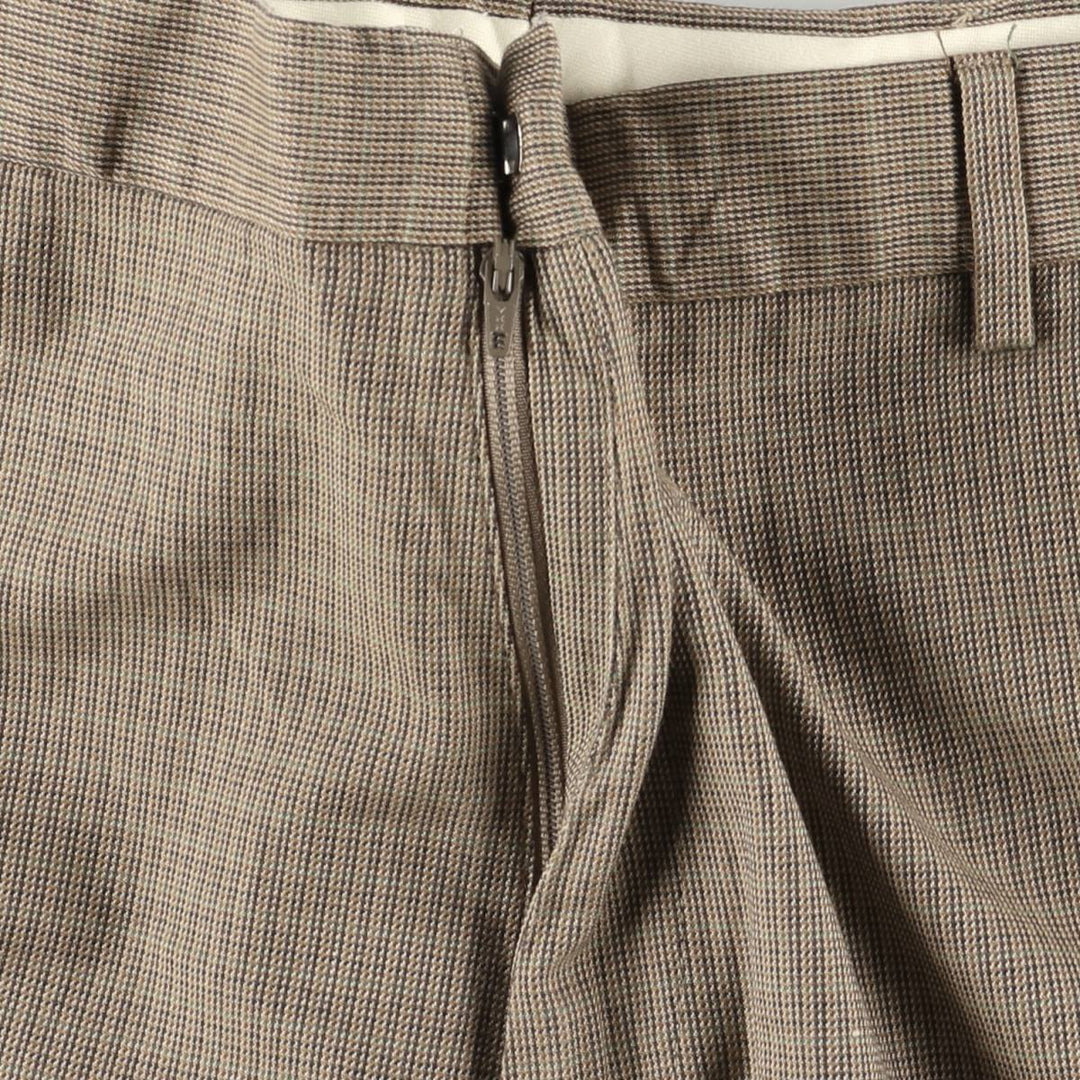 Ralph Lauren POLO by Ralph Lauren all-over print cotton slacks, men's size W34 cotton Beige type Vintage Second Hand