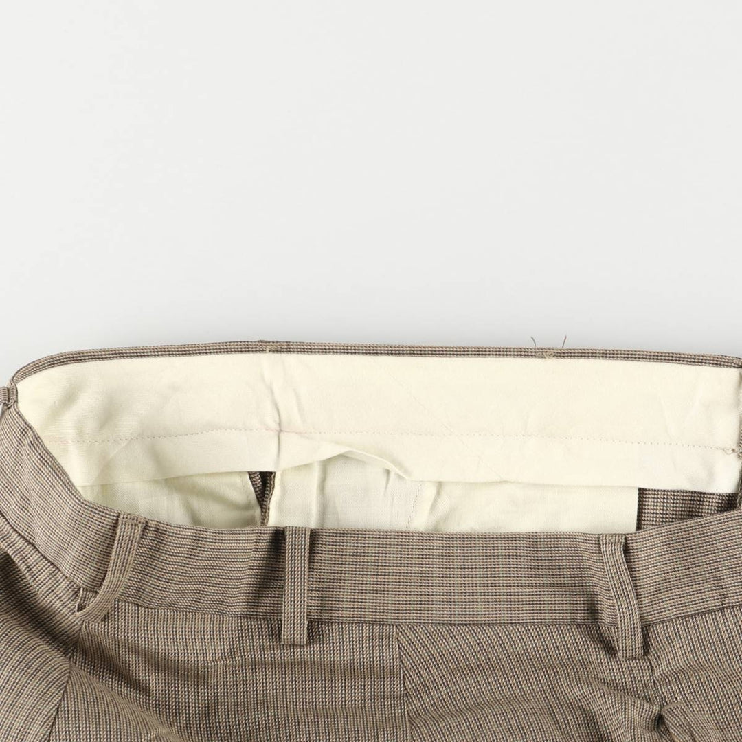Ralph Lauren POLO by Ralph Lauren all-over print cotton slacks, men's size W34 cotton Beige type Vintage Second Hand