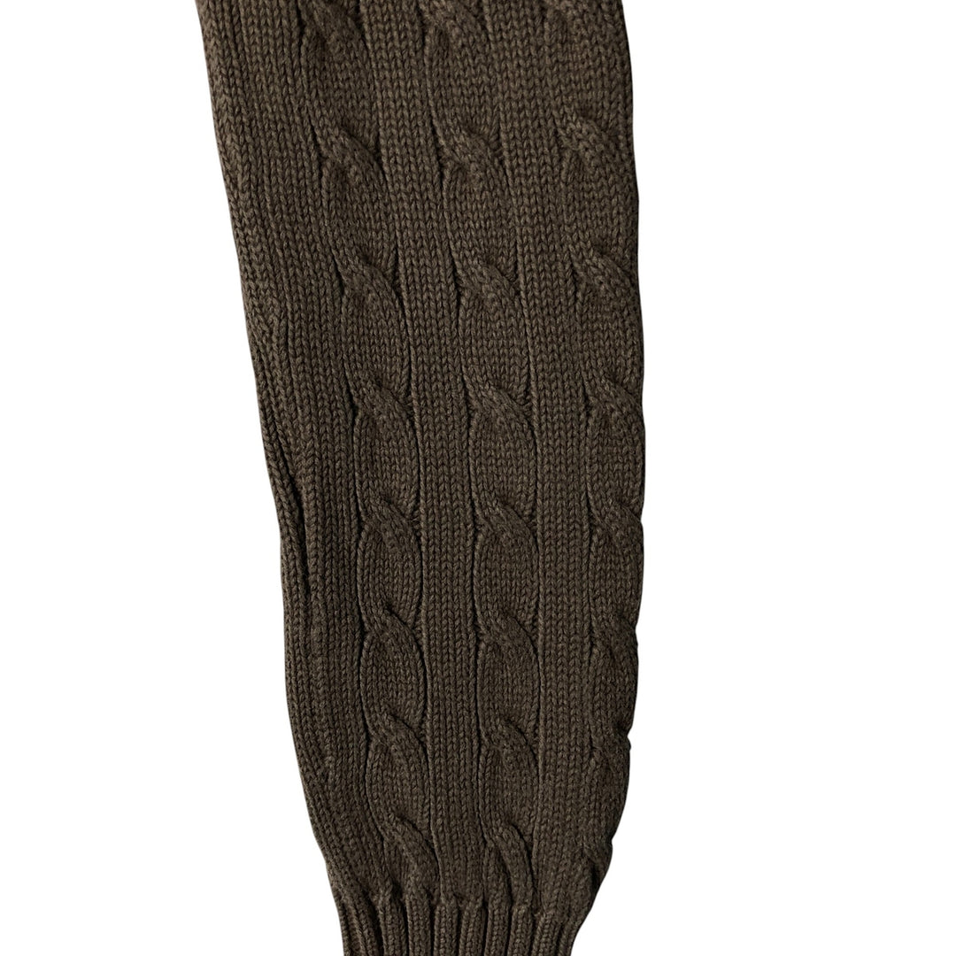 Ralph Lauren RALPH LAUREN SPORT Cable knit V-neck cotton knit sweater Women's M size cotton gray type Vintage Second Hand