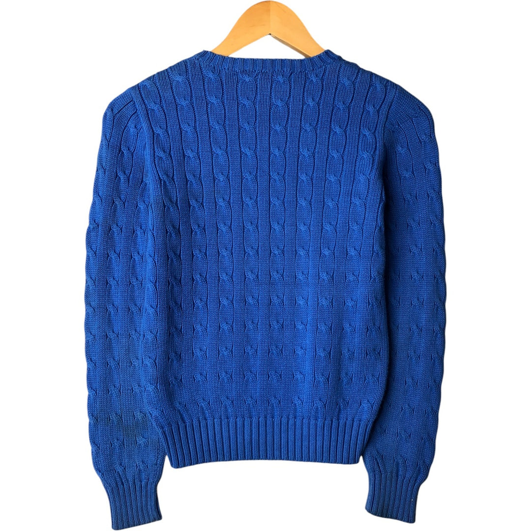 Ralph Lauren RALPH LAUREN SPORT Cable Knit Cotton Knit Sweater Women's M cotton blue type Vintage Second Hand