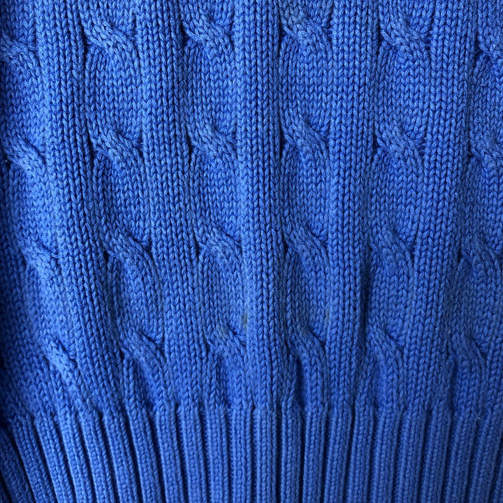 Ralph Lauren RALPH LAUREN SPORT Cable Knit Cotton Knit Sweater Women's M cotton blue type Vintage Second Hand