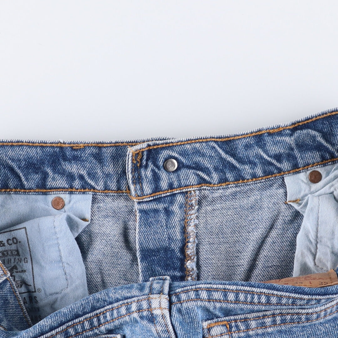 90'S Levi's 550-4850 Relaxed Fit Tapered Leg Denim Pants, Made in USA, Men's Size 34 (Vintage) cotton blue type Vintage Second Hand