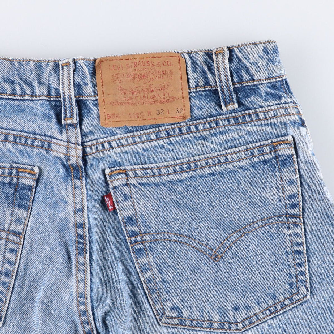 90'S Levi's 550-4891 Relaxed Fit Tapered Leg Denim Pants, Made in the USA, Men's, Size W30, Vintage cotton blue type Vintage Second Hand