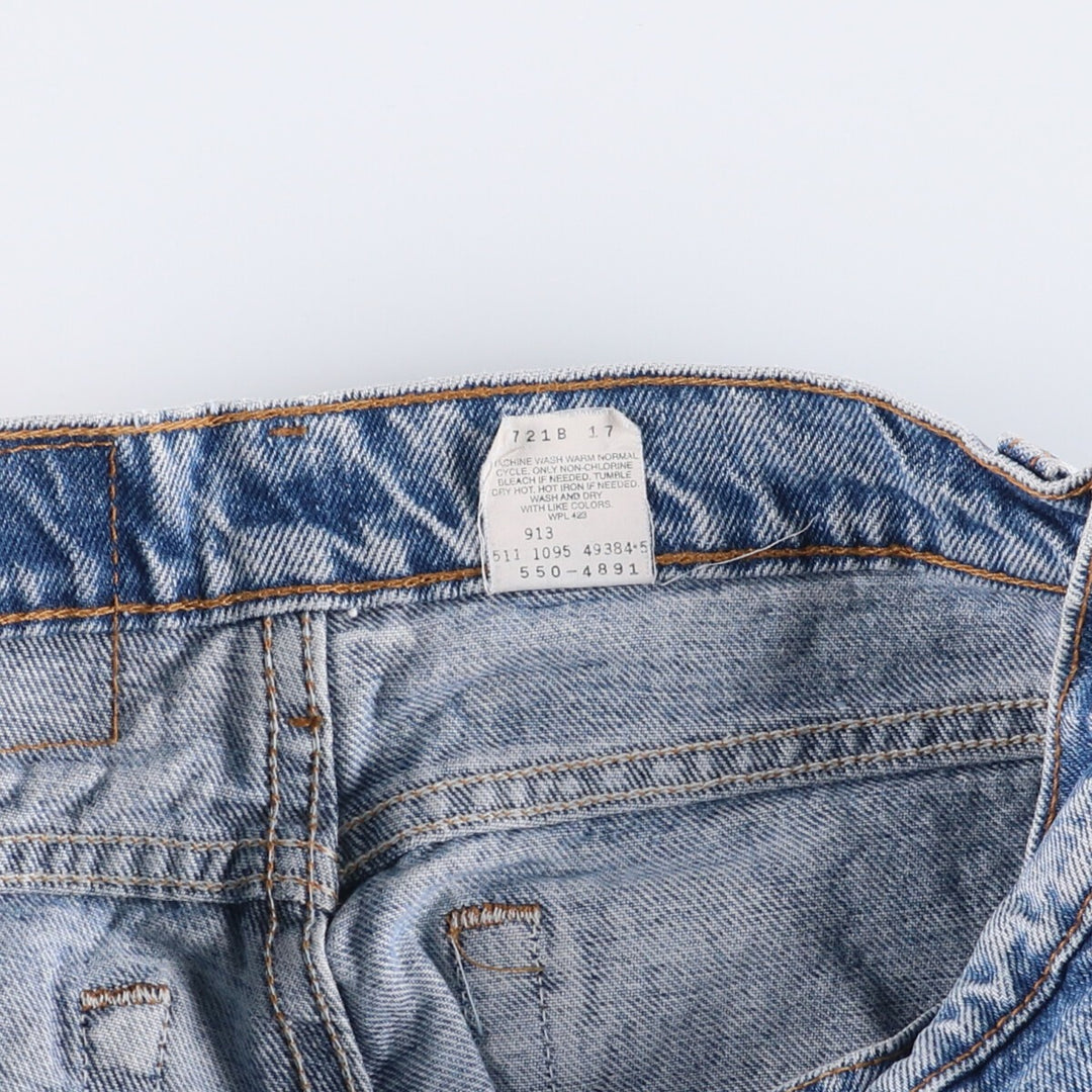 90'S Levi's 550-4891 Relaxed Fit Tapered Leg Denim Pants, Made in the USA, Men's, Size W30, Vintage cotton blue type Vintage Second Hand