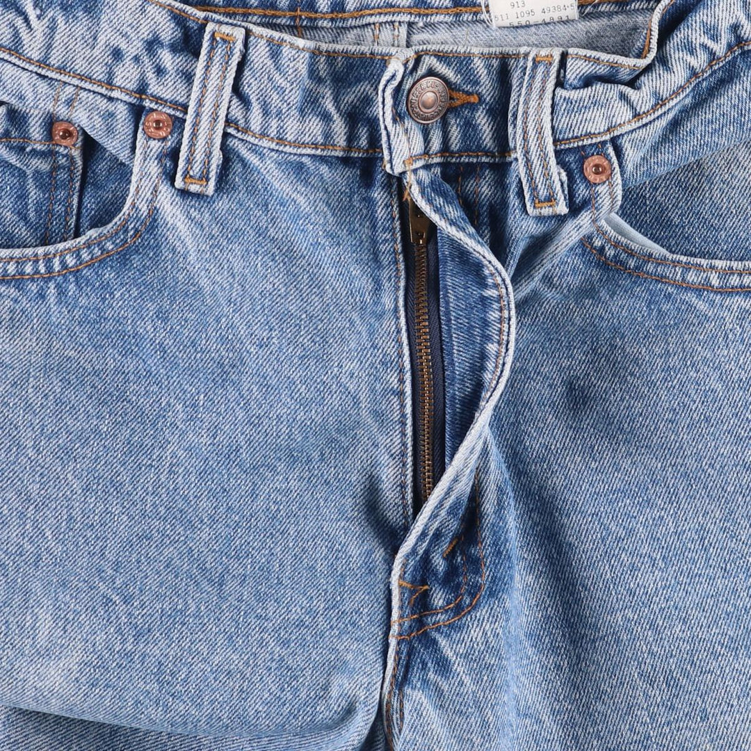 90'S Levi's 550-4891 Relaxed Fit Tapered Leg Denim Pants, Made in the USA, Men's, Size W30, Vintage cotton blue type Vintage Second Hand