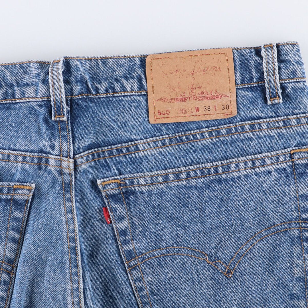 90'S Levi's 00550-4891 Relaxed Fit Tapered Leg Denim Pants, Made in USA, Men's Size 38, Vintage cotton blue type Vintage Second Hand