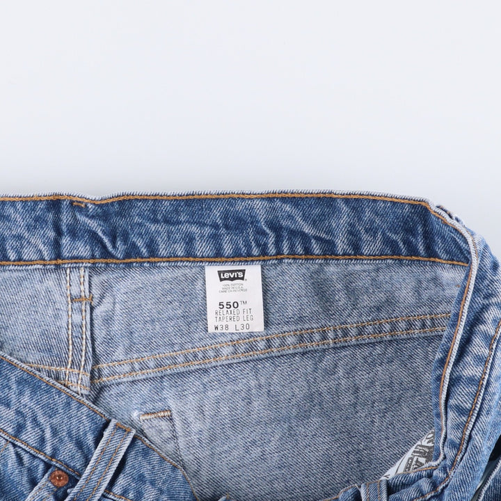 90'S Levi's 00550-4891 Relaxed Fit Tapered Leg Denim Pants, Made in USA, Men's Size 38, Vintage cotton blue type Vintage Second Hand
