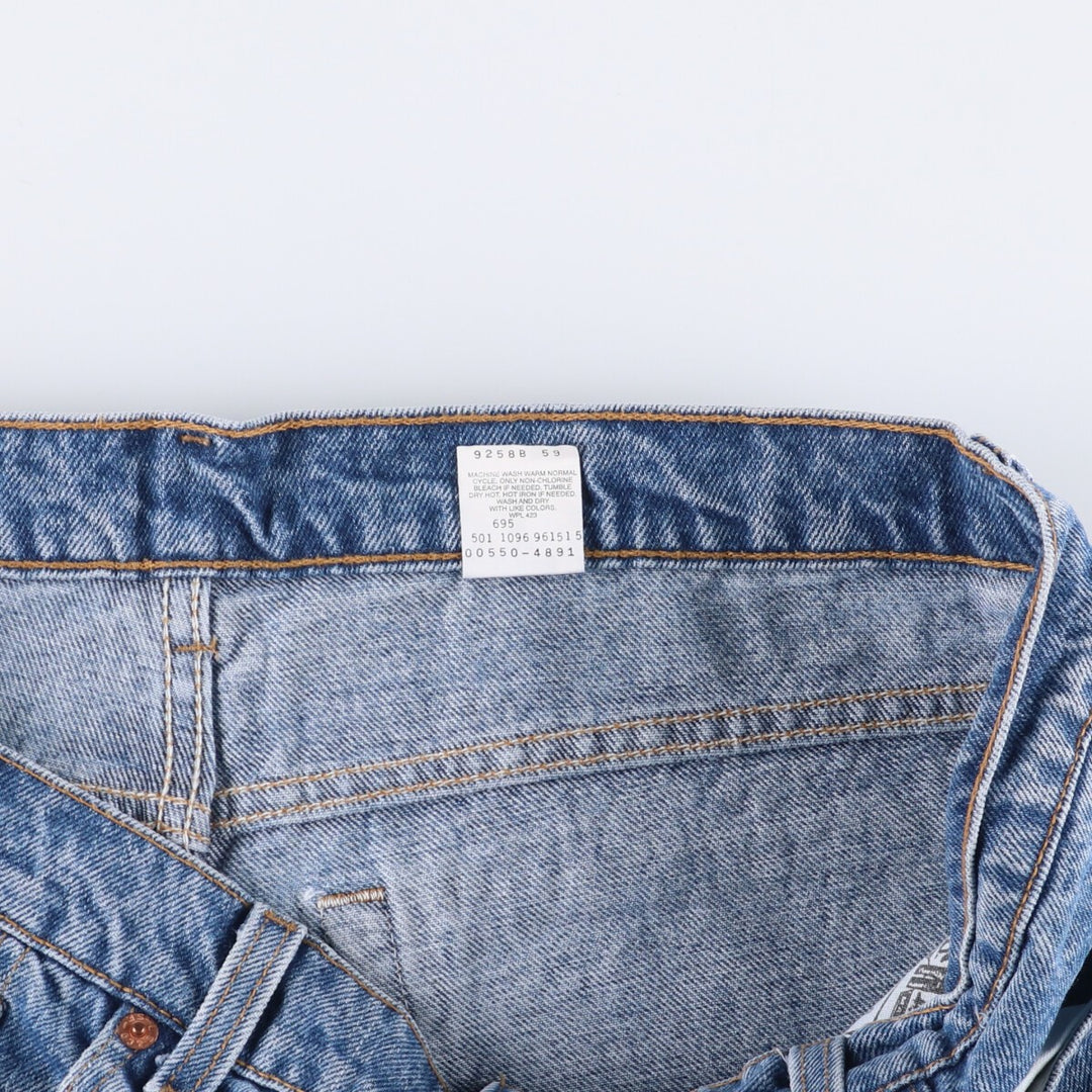 90'S Levi's 00550-4891 Relaxed Fit Tapered Leg Denim Pants, Made in USA, Men's Size 38, Vintage cotton blue type Vintage Second Hand