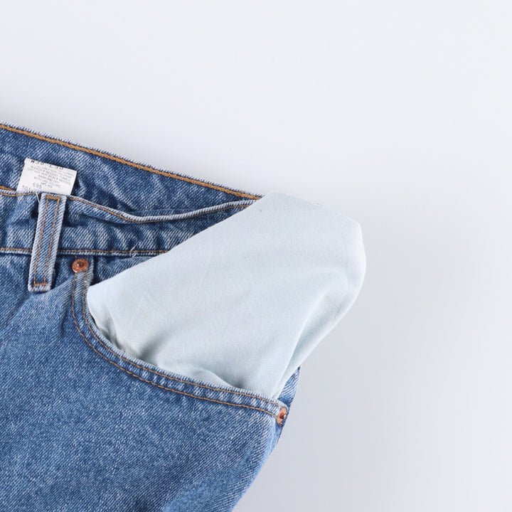 90'S Levi's 00550-4891 Relaxed Fit Tapered Leg Denim Pants, Made in USA, Men's Size 38, Vintage cotton blue type Vintage Second Hand