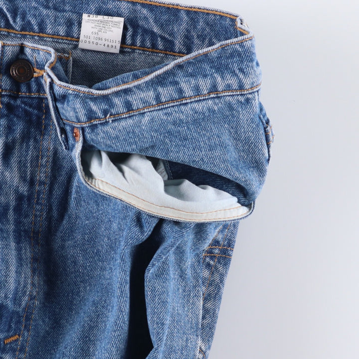 90'S Levi's 00550-4891 Relaxed Fit Tapered Leg Denim Pants, Made in USA, Men's Size 38, Vintage cotton blue type Vintage Second Hand