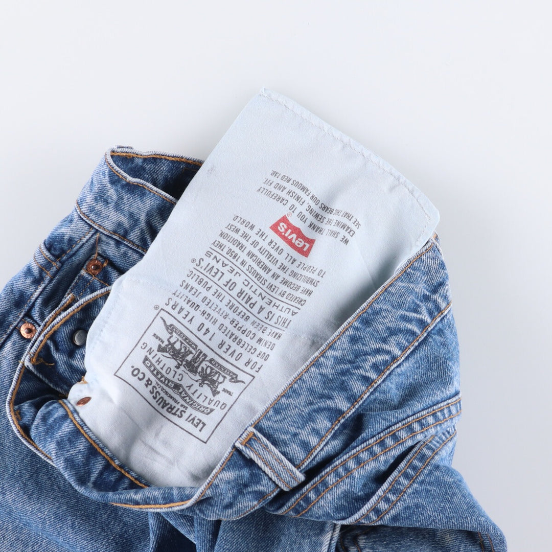 90'S Levi's 00550-4891 Relaxed Fit Tapered Leg Denim Pants, Made in USA, Men's Size 38, Vintage cotton blue type Vintage Second Hand
