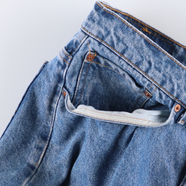 90'S Levi's 00550-4891 Relaxed Fit Tapered Leg Denim Pants, Made in USA, Men's Size 38, Vintage cotton blue type Vintage Second Hand