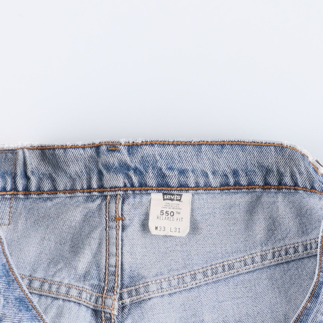 90'S Levi's 550-4891 Relaxed Fit Tapered Denim Pants, Made in USA, Men's, Size 33 (Vintage) cotton blue type Vintage Second Hand