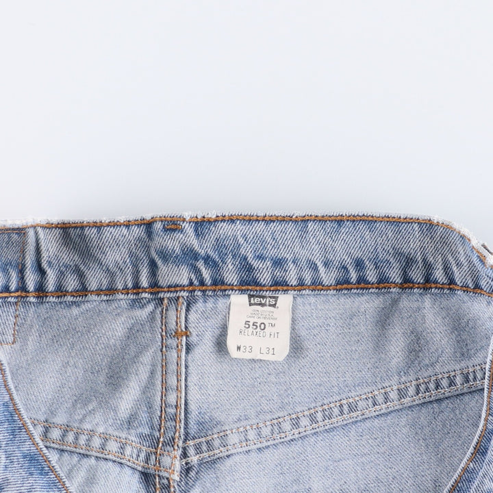 90'S Levi's 550-4891 Relaxed Fit Tapered Denim Pants, Made in USA, Men's, Size 33 (Vintage) cotton blue type Vintage Second Hand