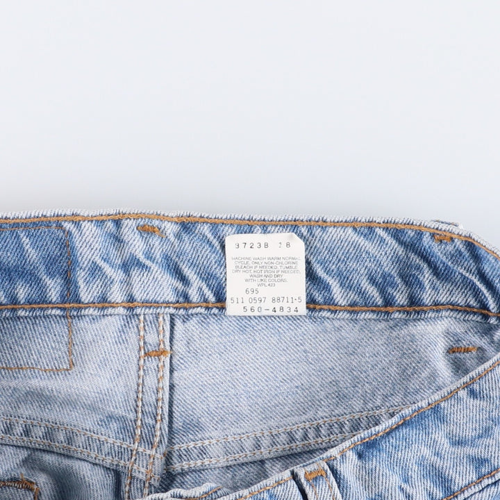 90'S Levi's 560-4834 Loose Fit Tapered Leg Denim Pants, Made in USA, Men's, Size W29, Vintage cotton blue type Vintage Second Hand