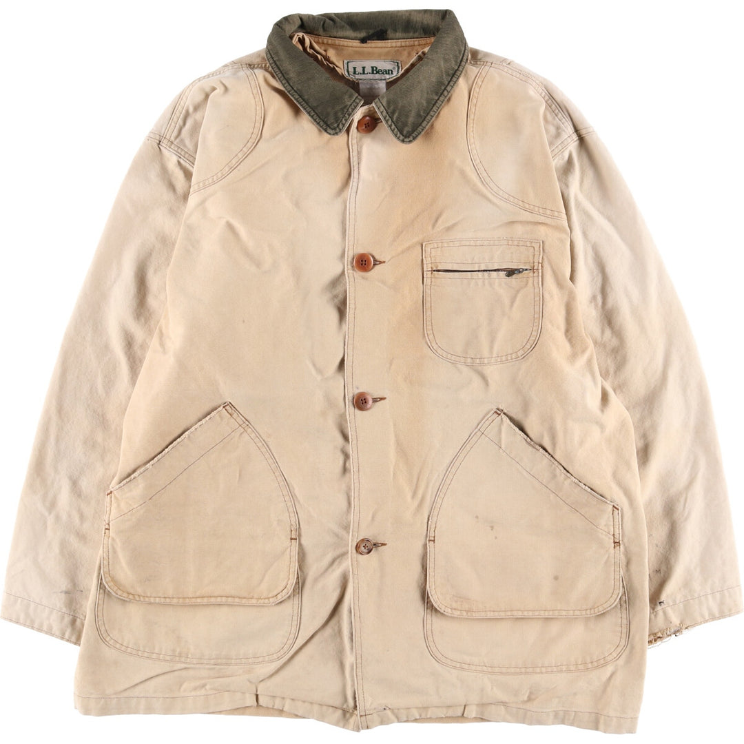 Vintage LLBean Duck Hunting Jacket from the 1980s-1990s, Men's Size XL cotton Beige type Vintage Second Hand