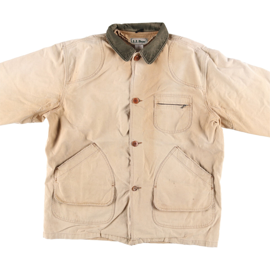 Vintage LLBean Duck Hunting Jacket from the 1980s-1990s, Men's Size XL cotton Beige type Vintage Second Hand