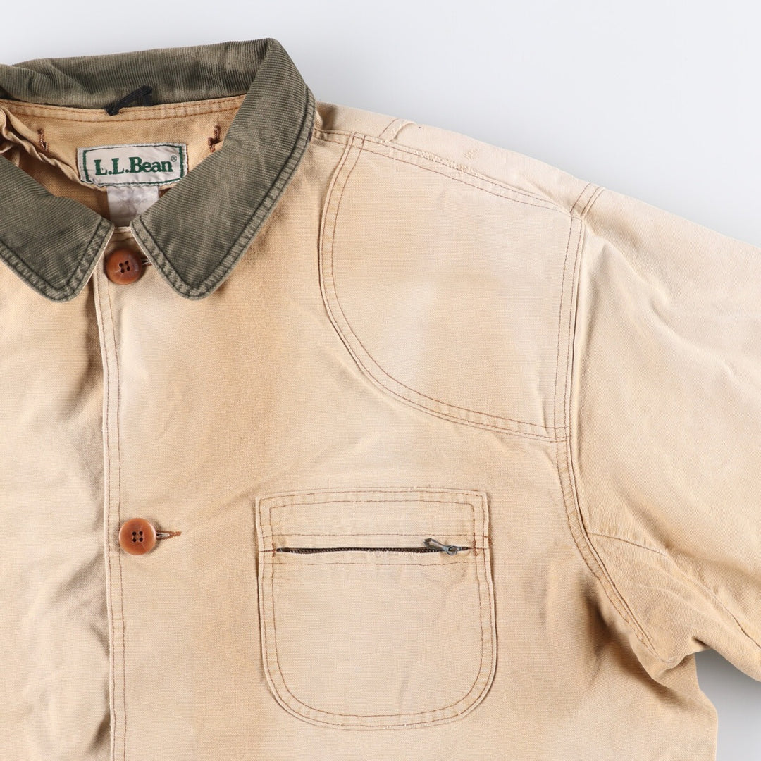 Vintage LLBean Duck Hunting Jacket from the 1980s-1990s, Men's Size XL cotton Beige type Vintage Second Hand