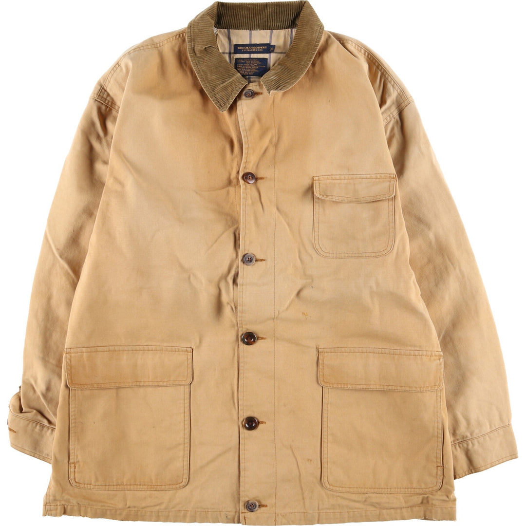 Vintage 1980'S Brooks Brothers Duck Hunting Jacket, Men's Size XL cotton Beige type Vintage Second Hand