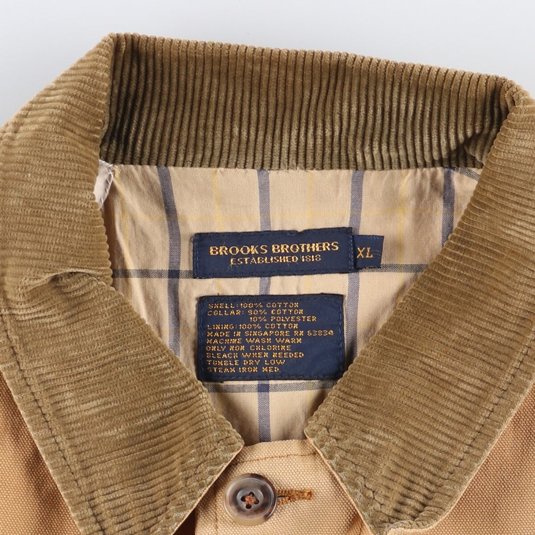 Vintage 1980'S Brooks Brothers Duck Hunting Jacket, Men's Size XL cotton Beige type Vintage Second Hand