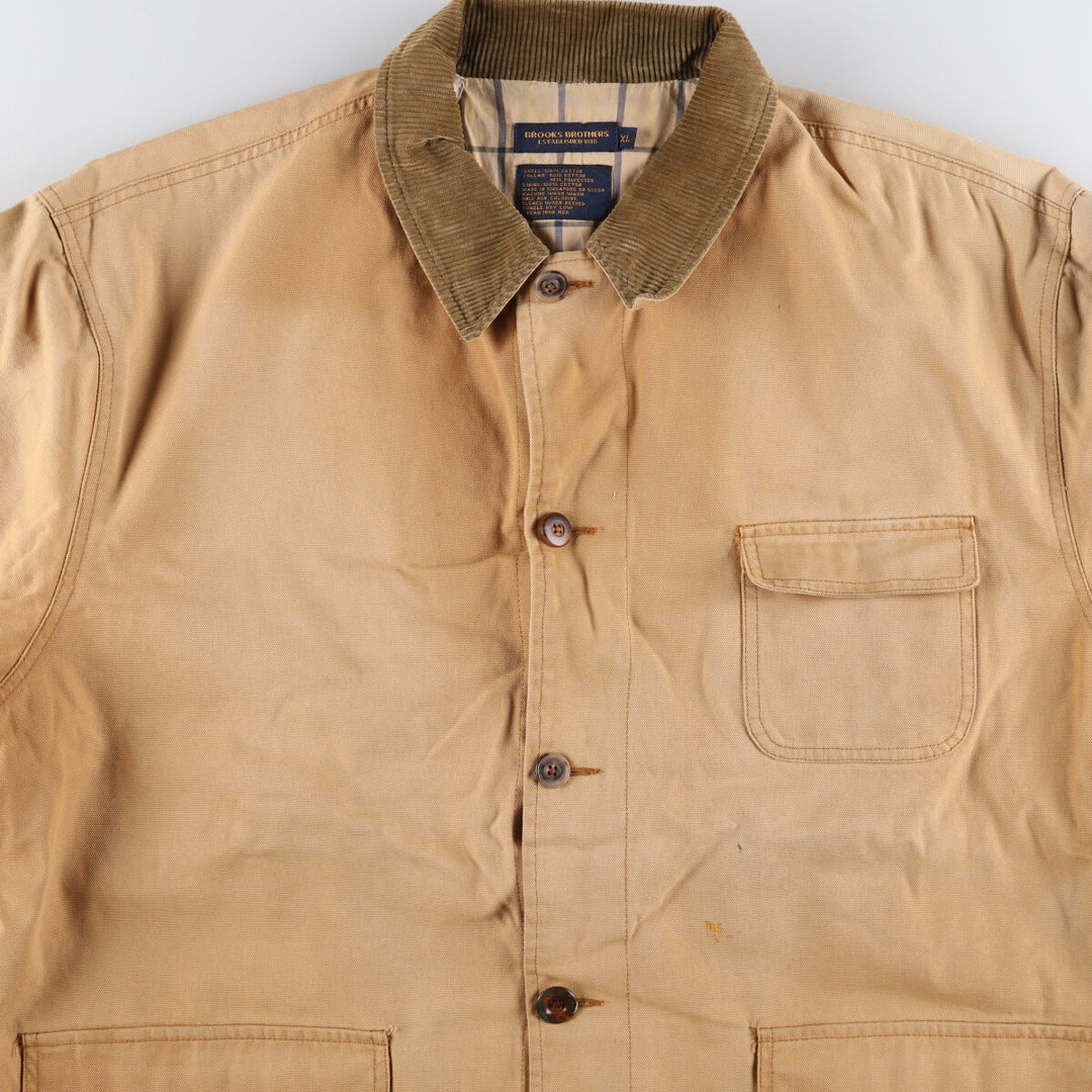 Vintage 1980'S Brooks Brothers Duck Hunting Jacket, Men's Size XL cotton Beige type Vintage Second Hand