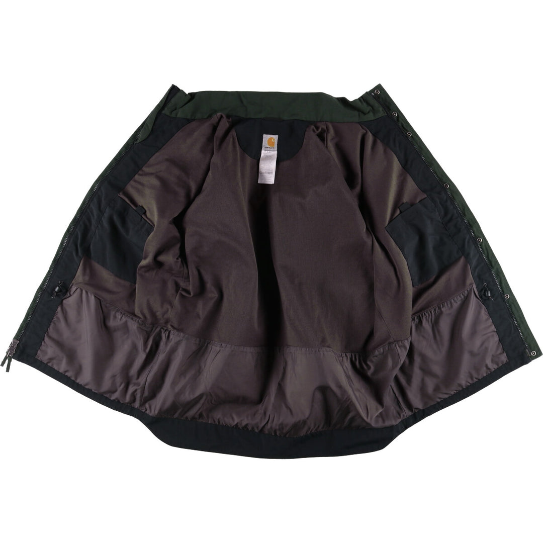 2000'S Carhartt Waterproof Breathable Nylon Jacket, Men's Size L Nylon dark green Vintage Second Hand