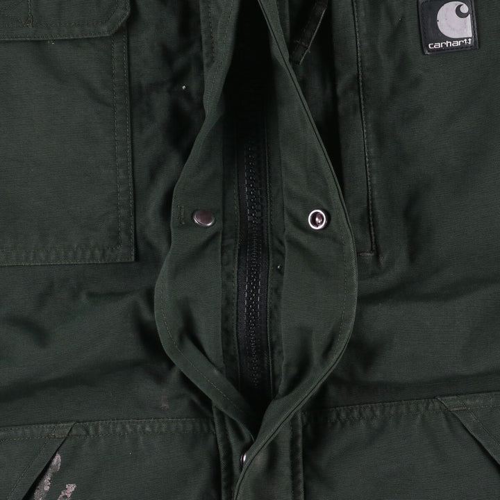 2000'S Carhartt Waterproof Breathable Nylon Jacket, Men's Size L Nylon dark green Vintage Second Hand