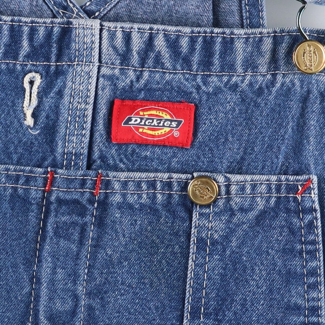 Dickies Men's Oversized Denim Overalls (Size W43) cotton blue type Vintage Second Hand