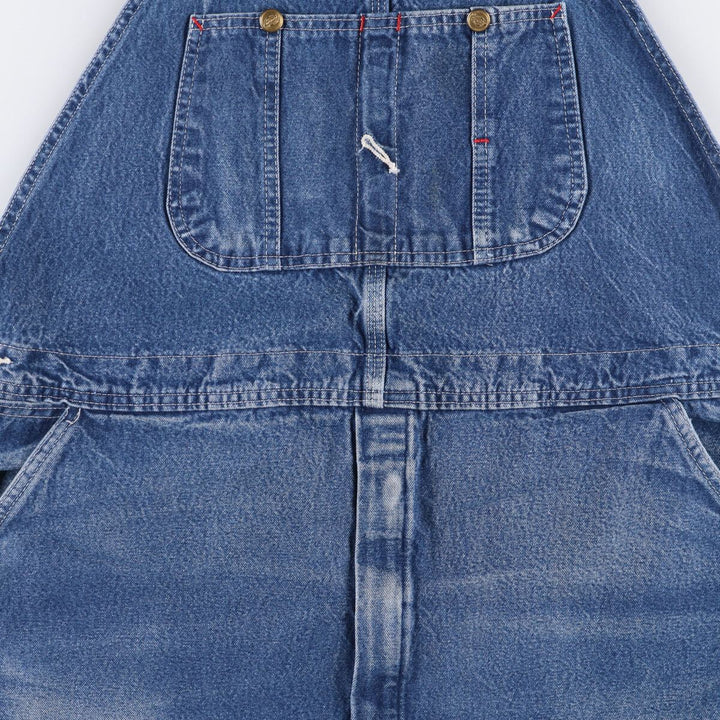 Dickies Men's Oversized Denim Overalls (Size W43) cotton blue type Vintage Second Hand