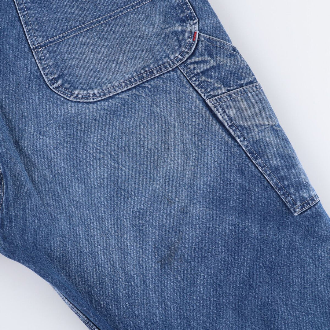 Dickies Men's Oversized Denim Overalls (Size W43) cotton blue type Vintage Second Hand